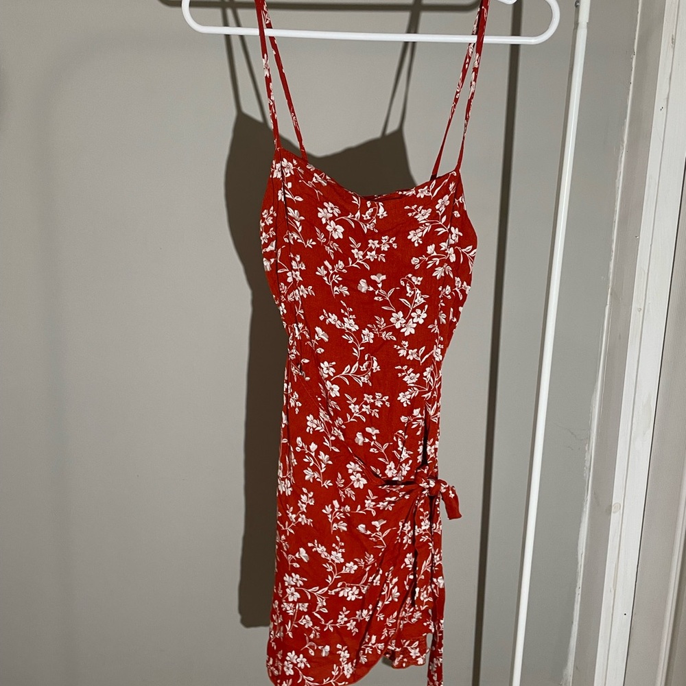 Zaful Red Floral Mini Dress